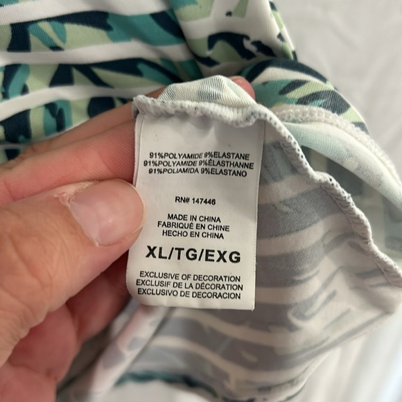 Woman’s Hang Ten Long Sleeve Swim Shirt Size XL - Picture 7 of 8